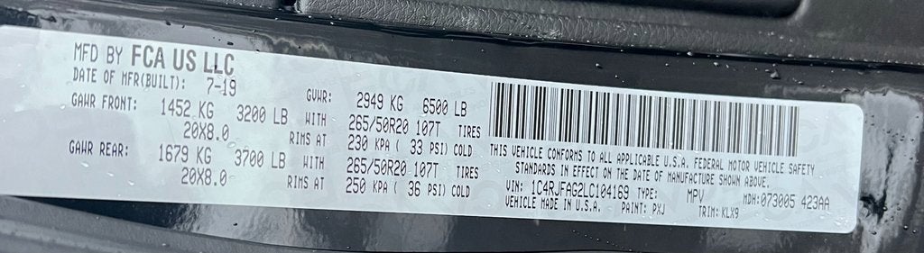 2020 Jeep Grand Cherokee Altitude