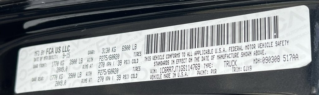 2016 RAM 1500 Laramie