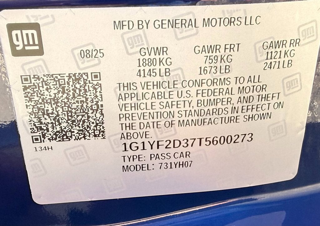 2026 Chevrolet Corvette Z06 3LZ