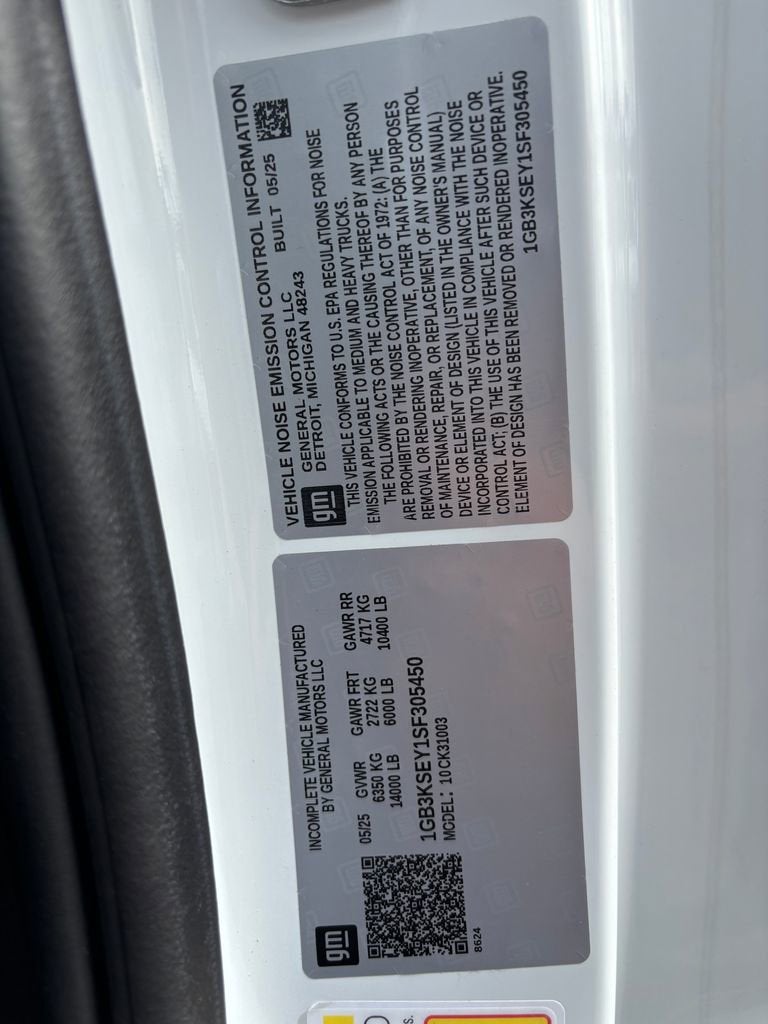 2025 Chevrolet Silverado 3500 HD Chassis Cab Work Truck