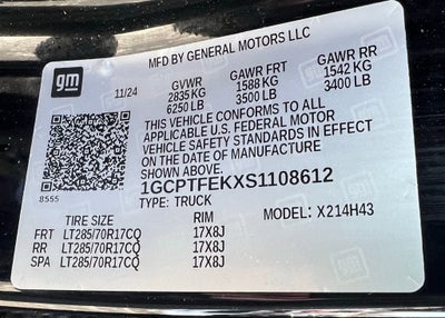 2025 Chevrolet Colorado ZR2