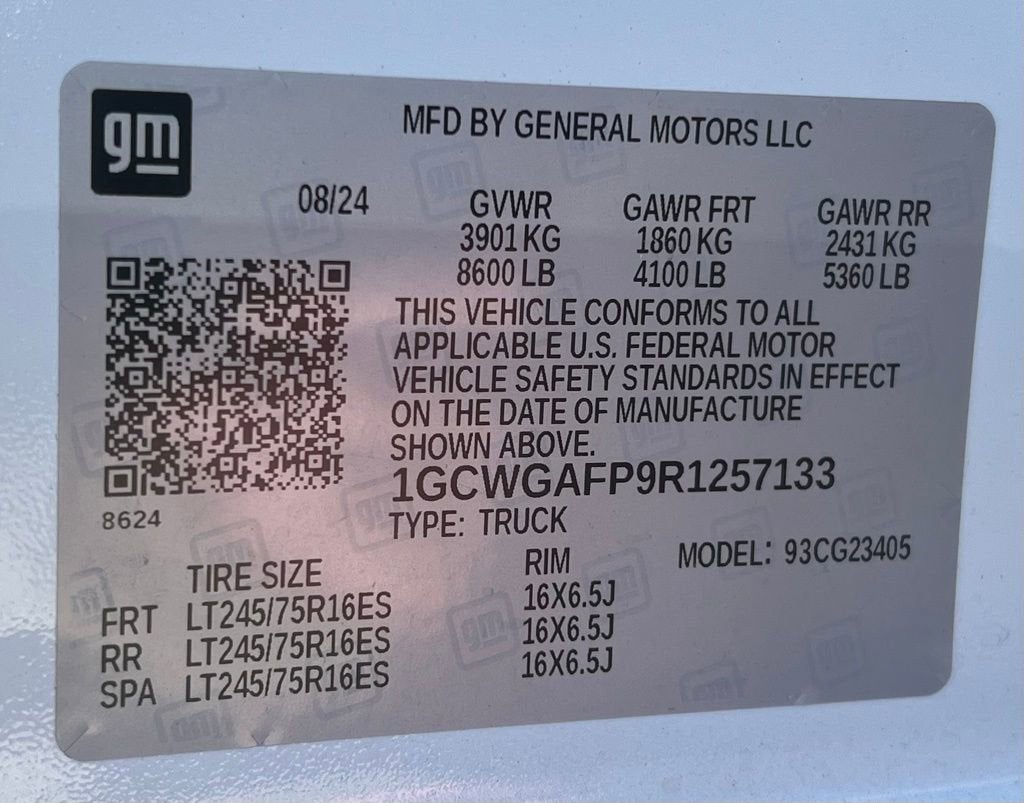 2024 Chevrolet Express Cargo 2500 WT