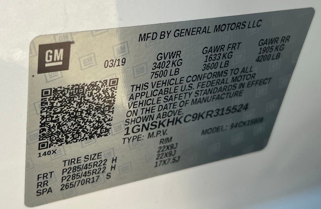 2019 Chevrolet Suburban LT