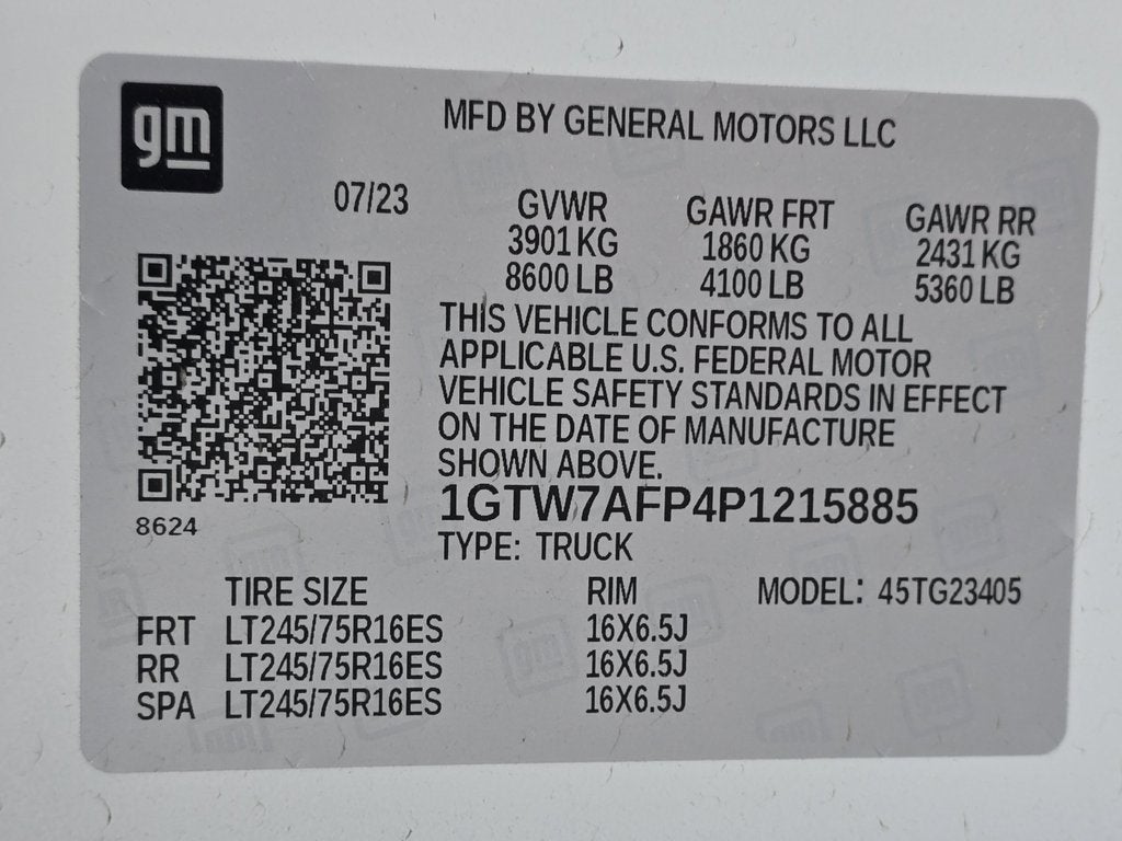 2023 GMC Savana Cargo 2500 Work Van