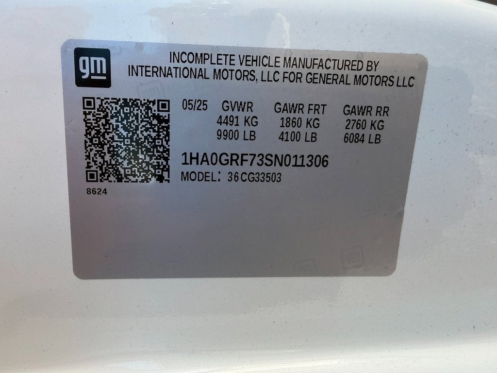 2025 Chevrolet Express Cutaway 3500 1WT