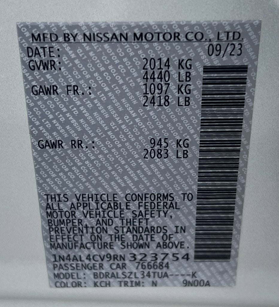 2024 Nissan Altima 2.0 SR