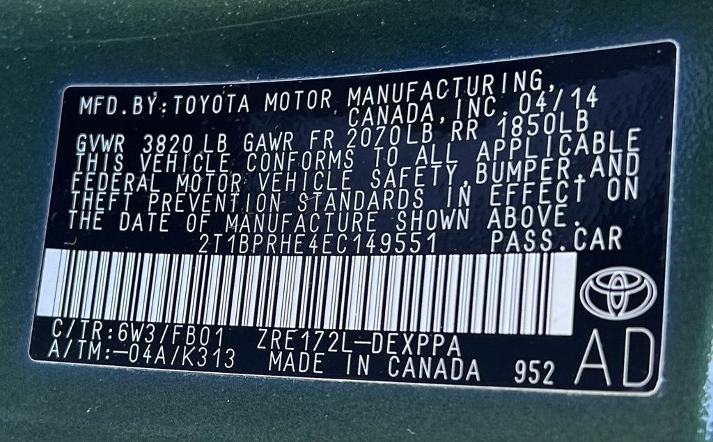 2014 Toyota Corolla LE ECO