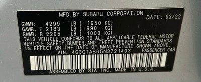 2022 Subaru Impreza 5-door CVT