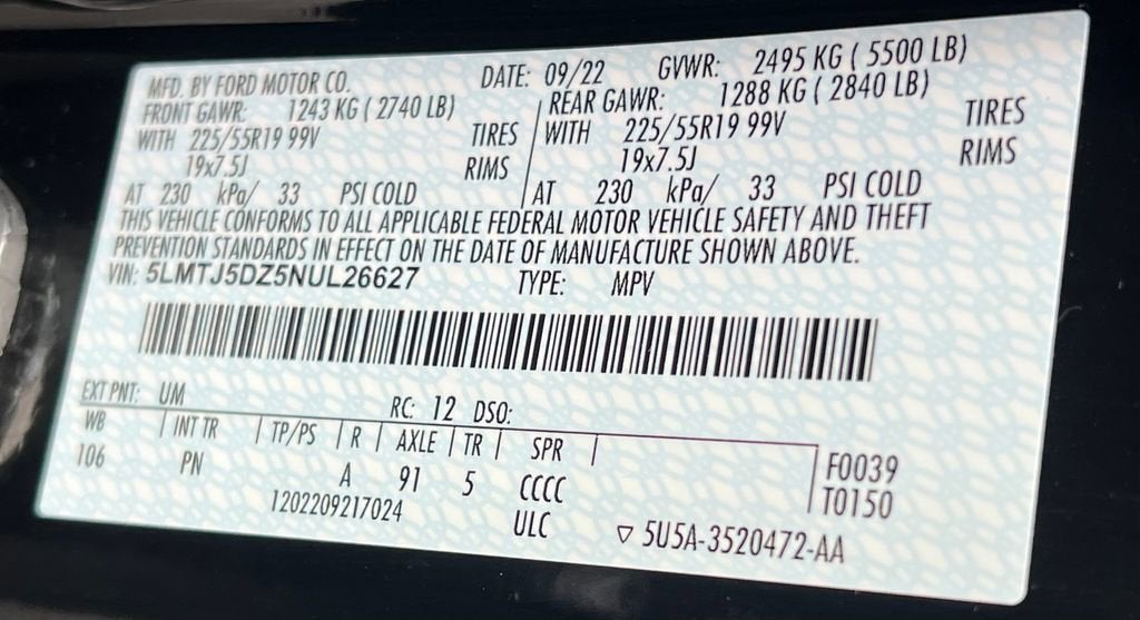 2022 Lincoln Corsair Grand Touring