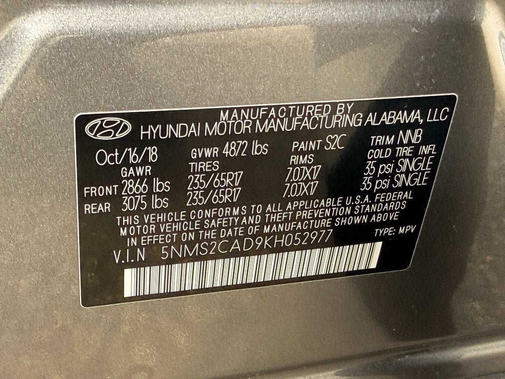 2019 Hyundai Santa Fe SE