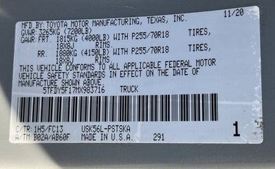 2021 Toyota Tundra 4WD SR5