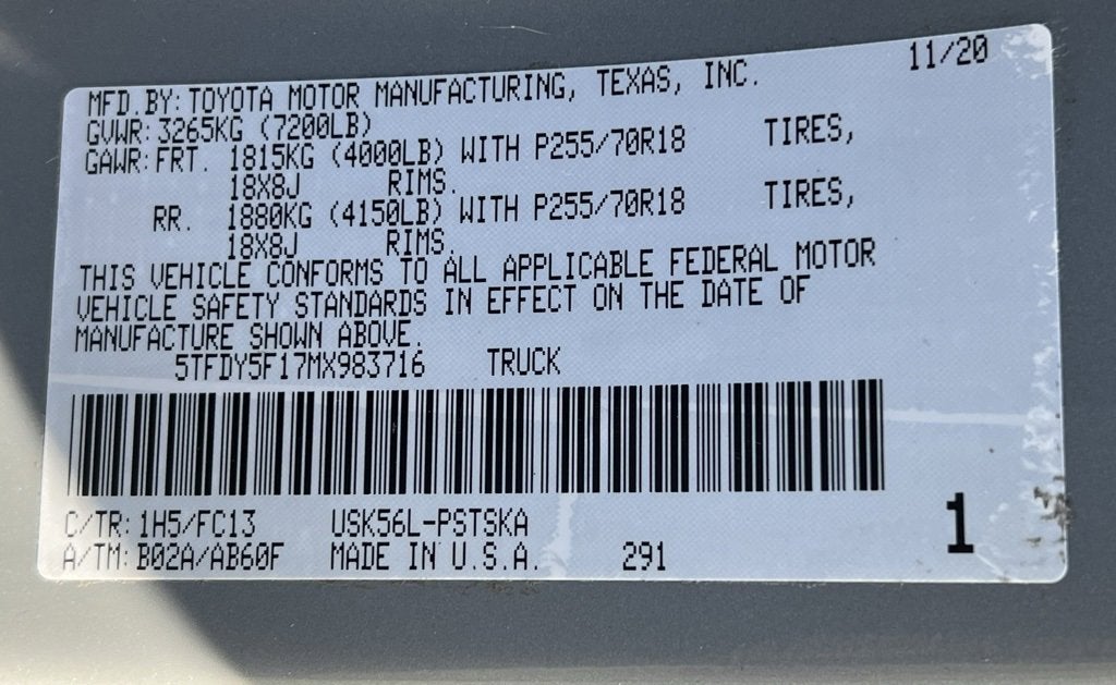 2021 Toyota Tundra 4WD SR5