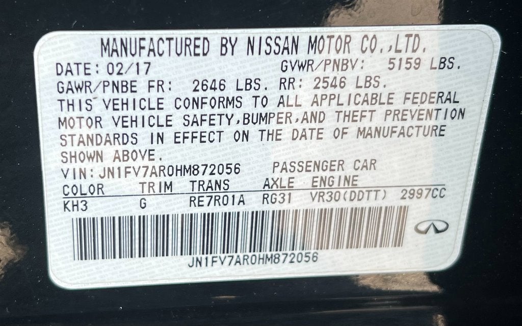 2017 INFINITI Q50 Red Sport 400