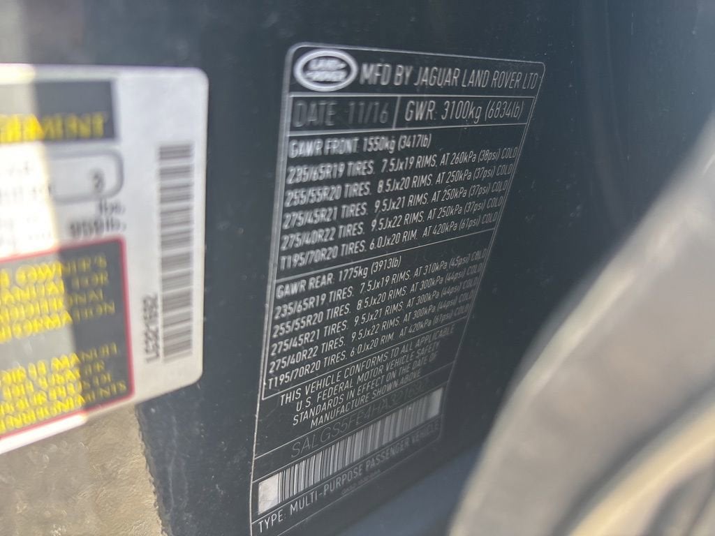 2017 Land Rover Range Rover V8 Supercharged LWB