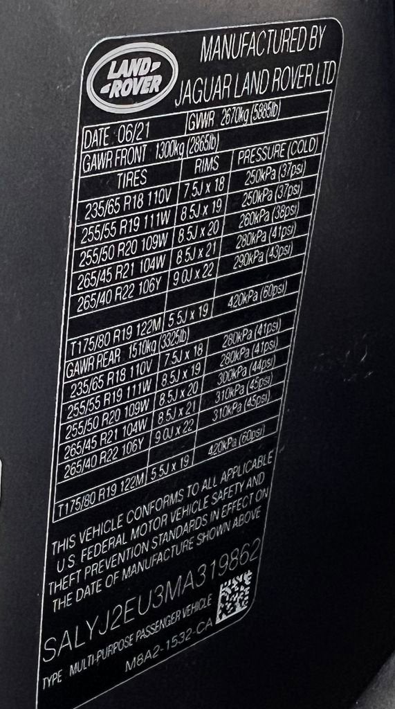 2021 Land Rover Range Rover Velar S