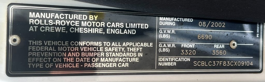 2003 Bentley Arnage R