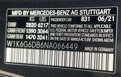 2022 Mercedes-Benz S-Class S 500