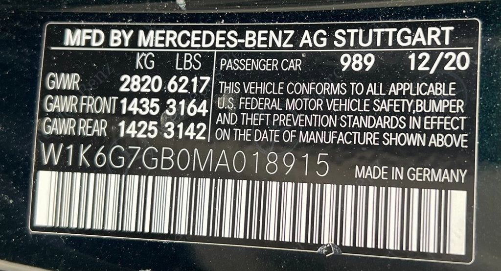 2021 Mercedes-Benz S-Class S 580