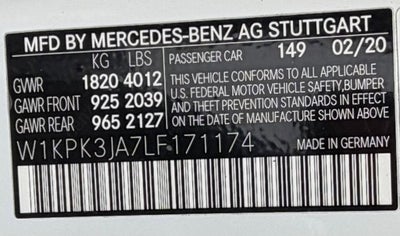 2020 Mercedes-Benz SLC SLC 300