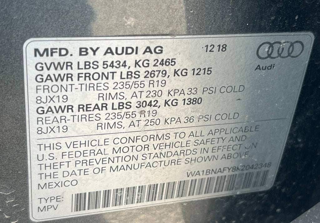 2019 Audi Q5 Premium Plus