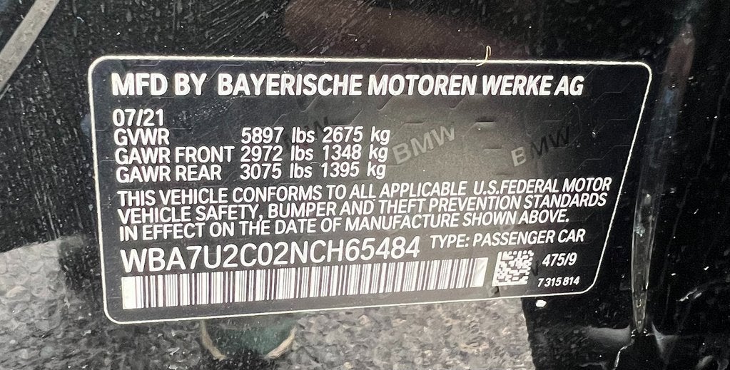 2022 BMW 7 Series 750i xDrive