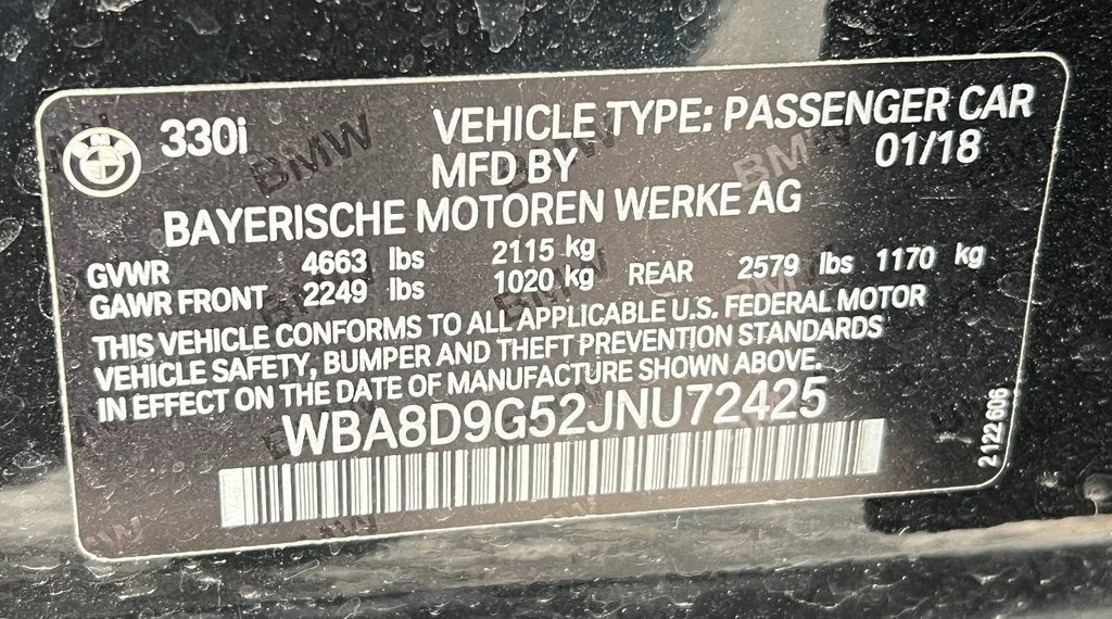 2018 BMW 3 Series 330i xDrive