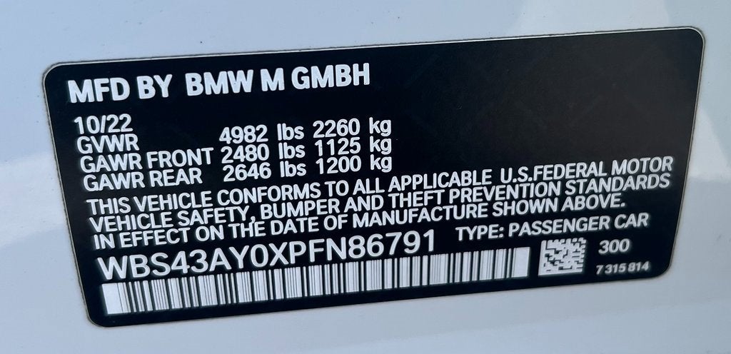 2023 BMW M3 Competition xDrive