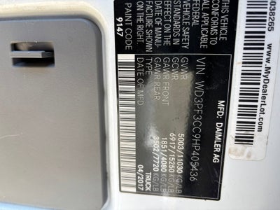 2017 Mercedes-Benz Sprinter Cargo Van 3500 Standard Roof V6 144" RWD