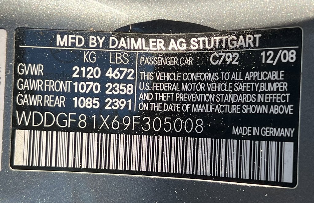 2009 Mercedes-Benz C-Class 3.0L Sport