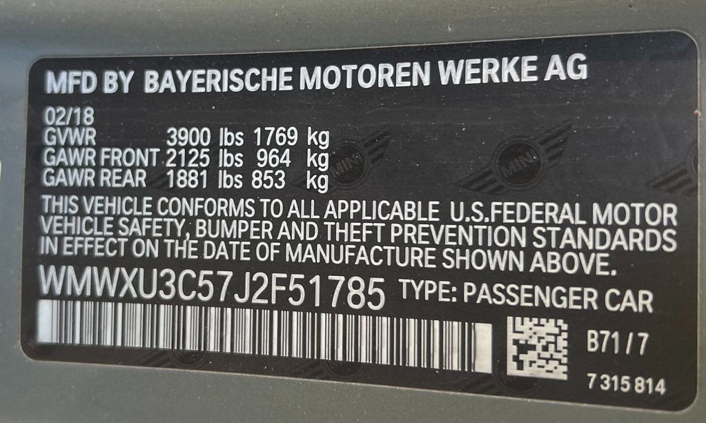 2018 MINI Hardtop 4 Door Cooper S