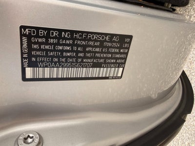 2001 Porsche 911 Carrera 2dr Carrera Cpe 6-Spd Manual